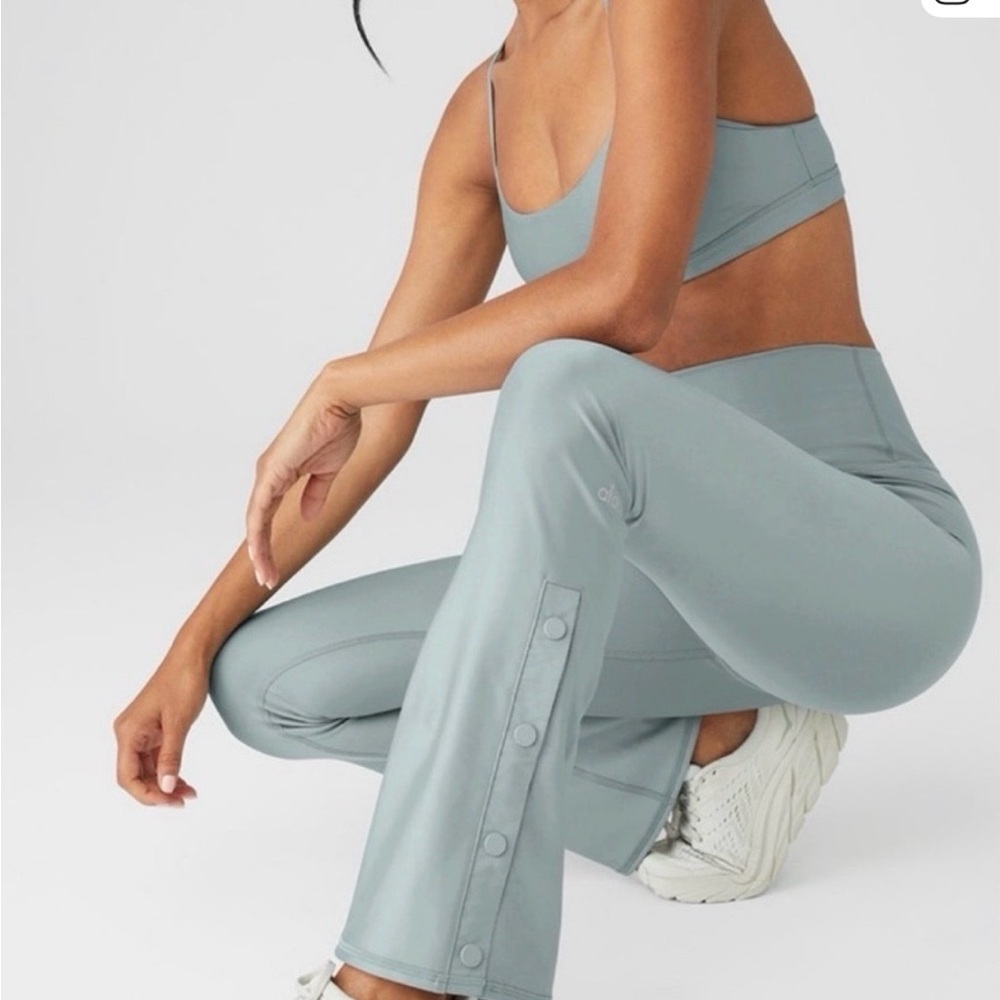 ALO Yoga Light Gray Flare Pants